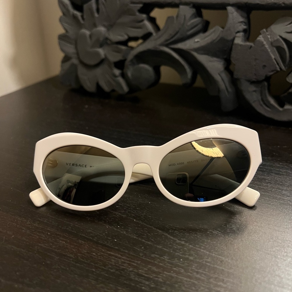 Versace White Cat-Eye Sunglasses